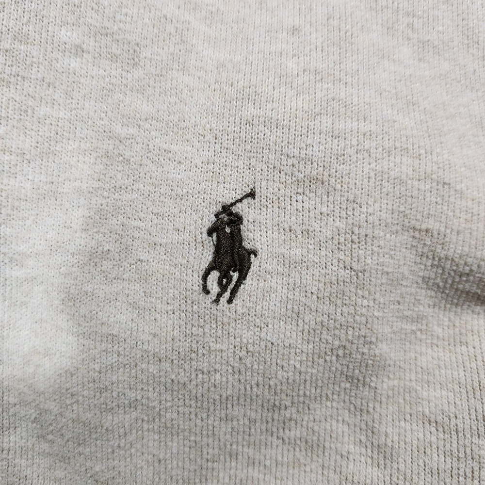 Polo Ralph Lauren Mens Sweater Size 3XB Quarter Zip Pullover 100% Cotton Beige - Picture 4 of 7
